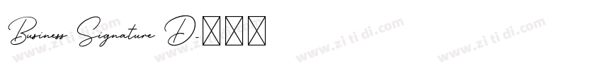Business Signature D字体转换